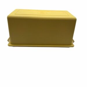 Vintage Tupperware Sunny Yellow Butter Keeper made in USA